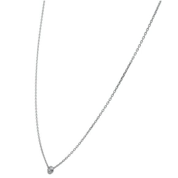 Cartier - 18K White Gold L Cartier Diamant Leger Diamond Necklace XS 18K White Gold